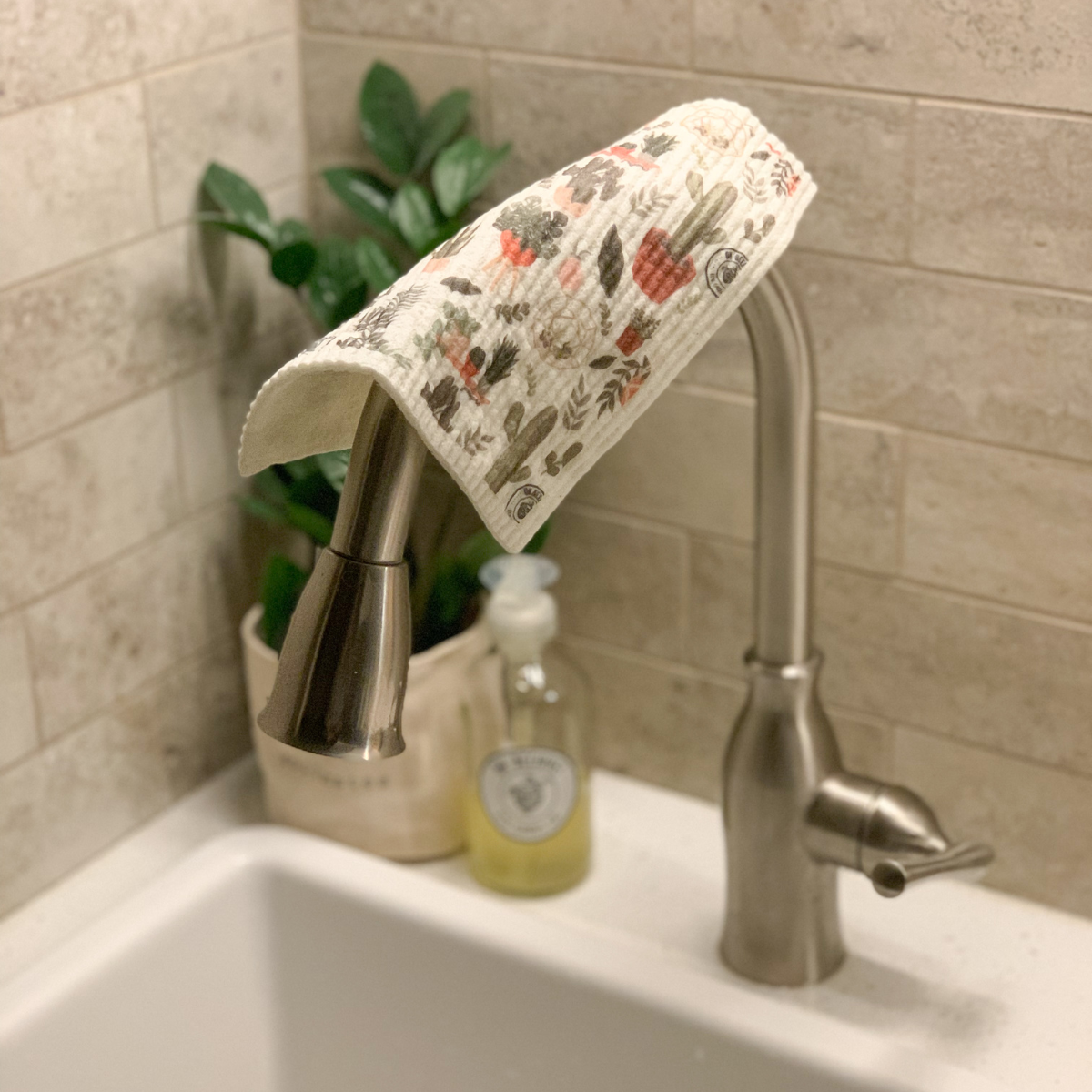 House Plant Reusable Dish Cloth