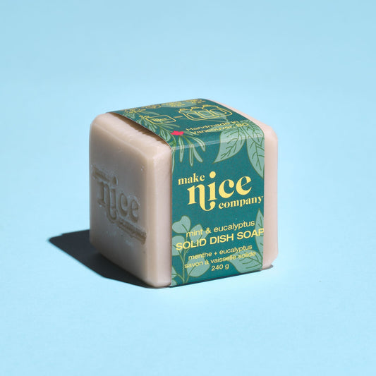 Make Nice Solid Dish Soap Mint + Eucalyptus  240g