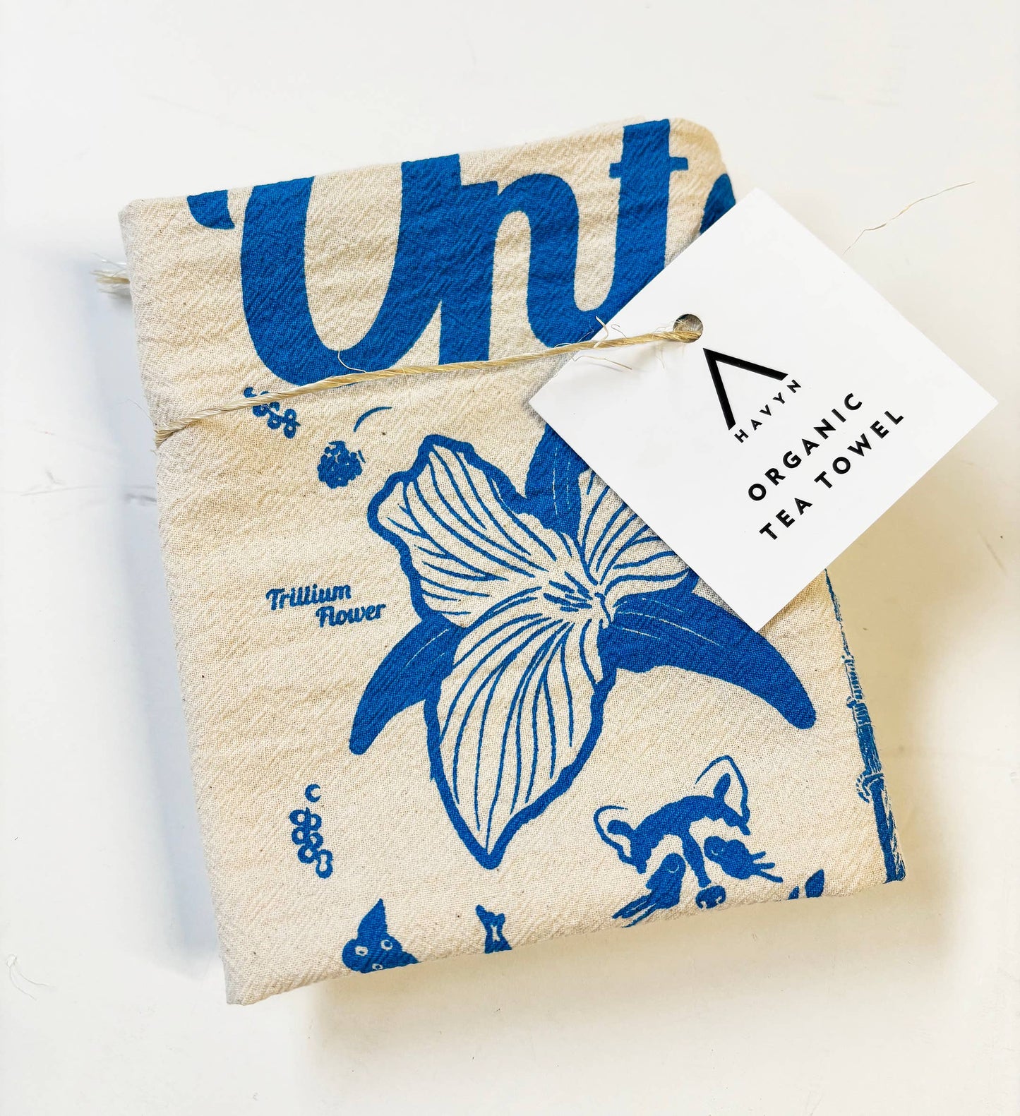 Ontario Commemorative Organic Tea Towel Blue - 20x24