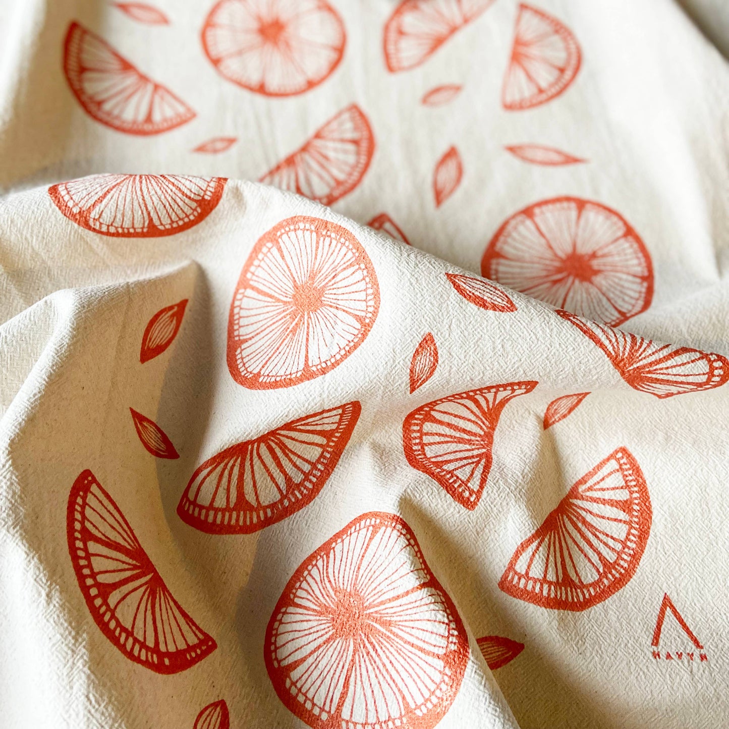 Citrus Organic Tea Towel Orange - 20x24