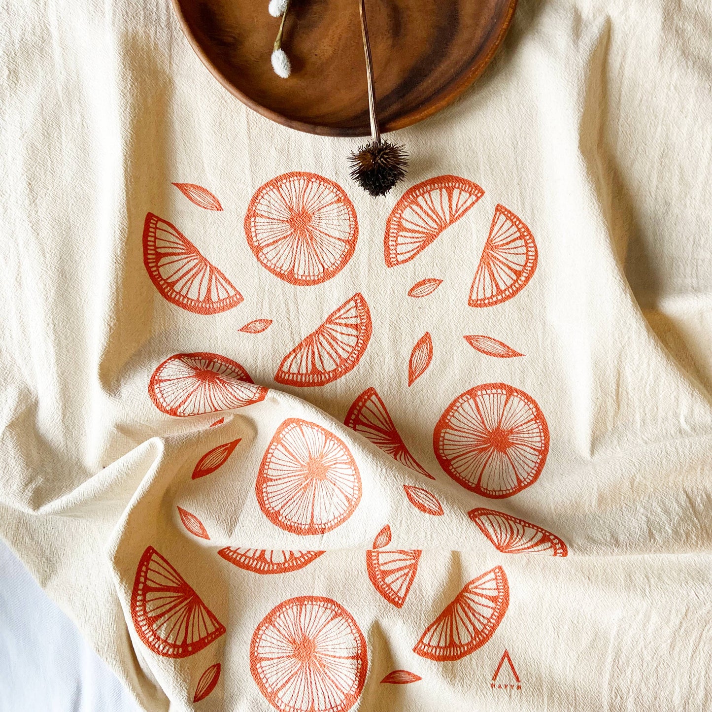 Citrus Organic Tea Towel Orange - 20x24