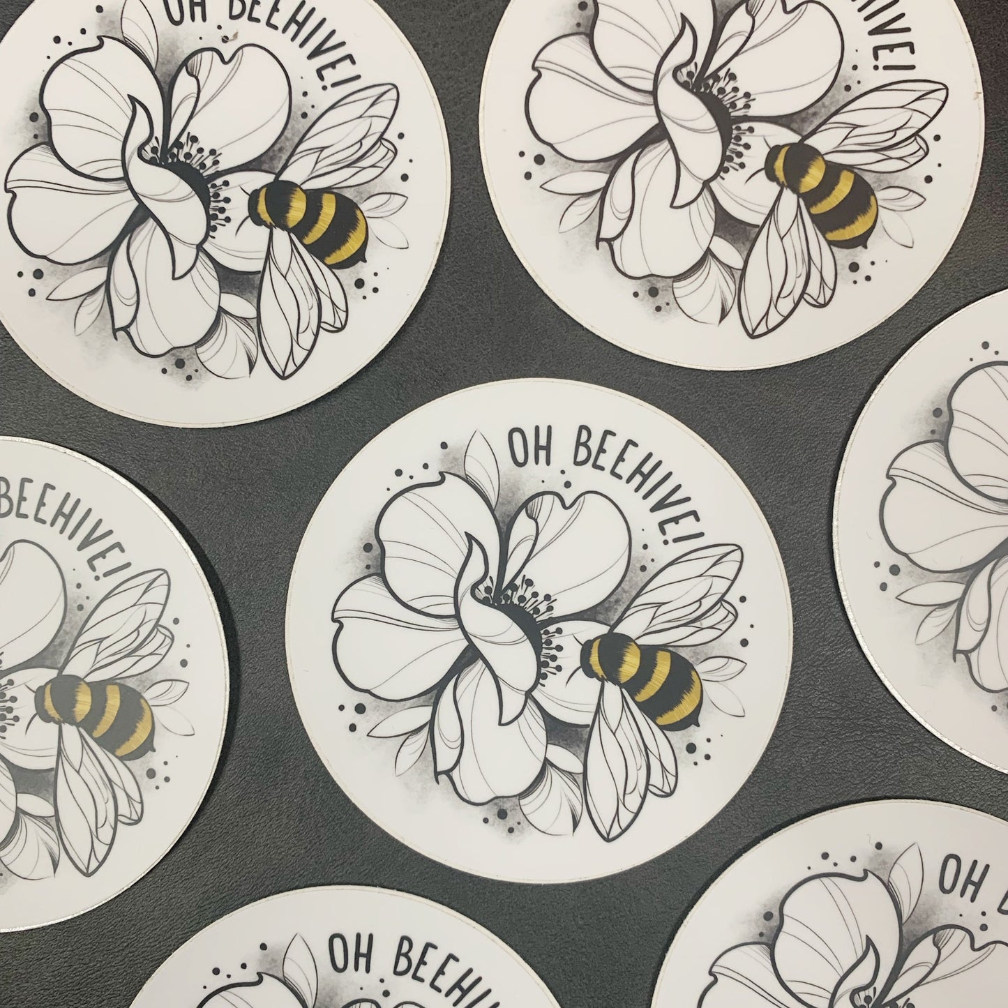 Floral Bee Sticker