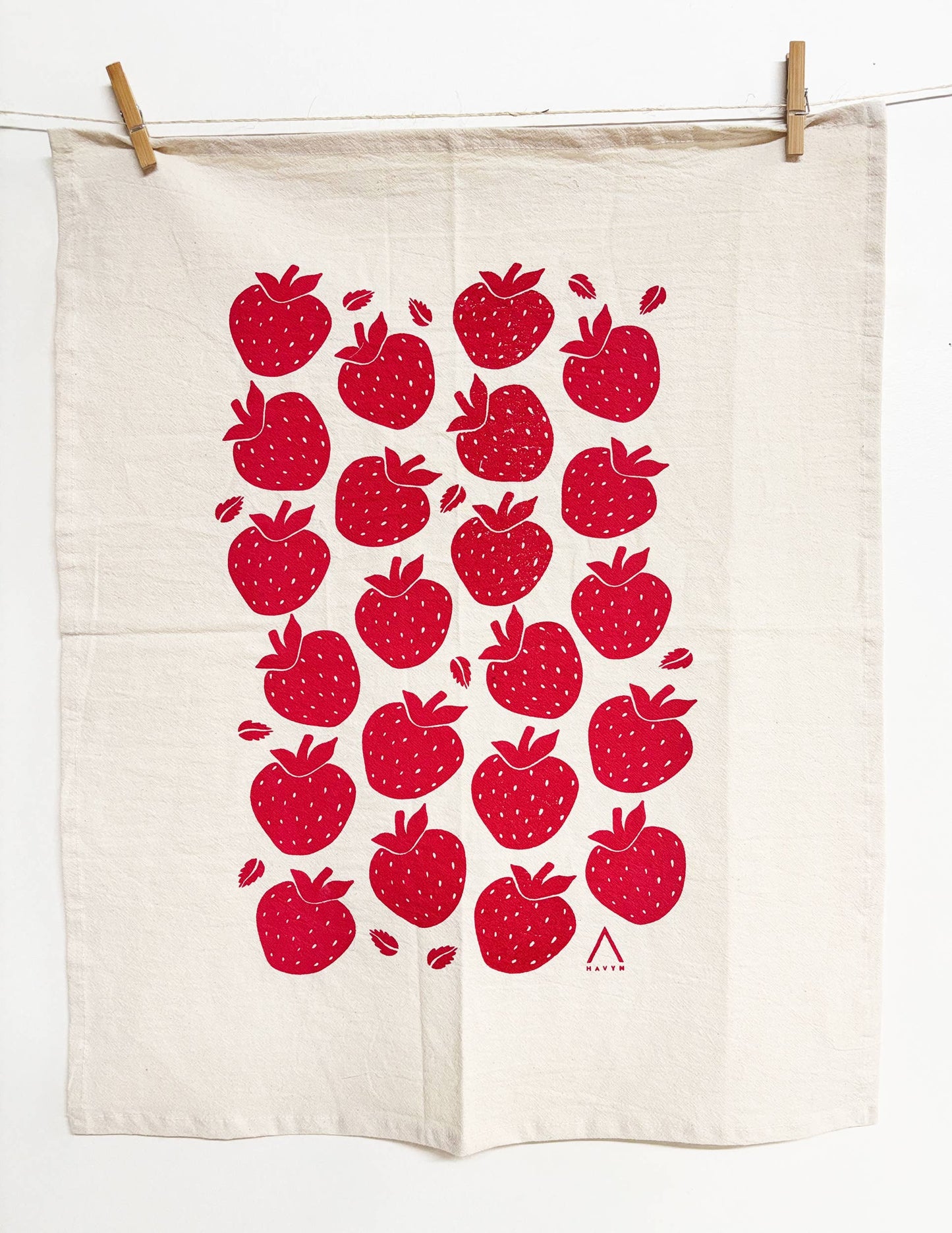 Strawberries Organic Tea Towel