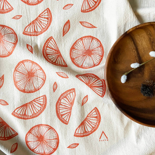 Citrus Organic Tea Towel Orange - 20x24