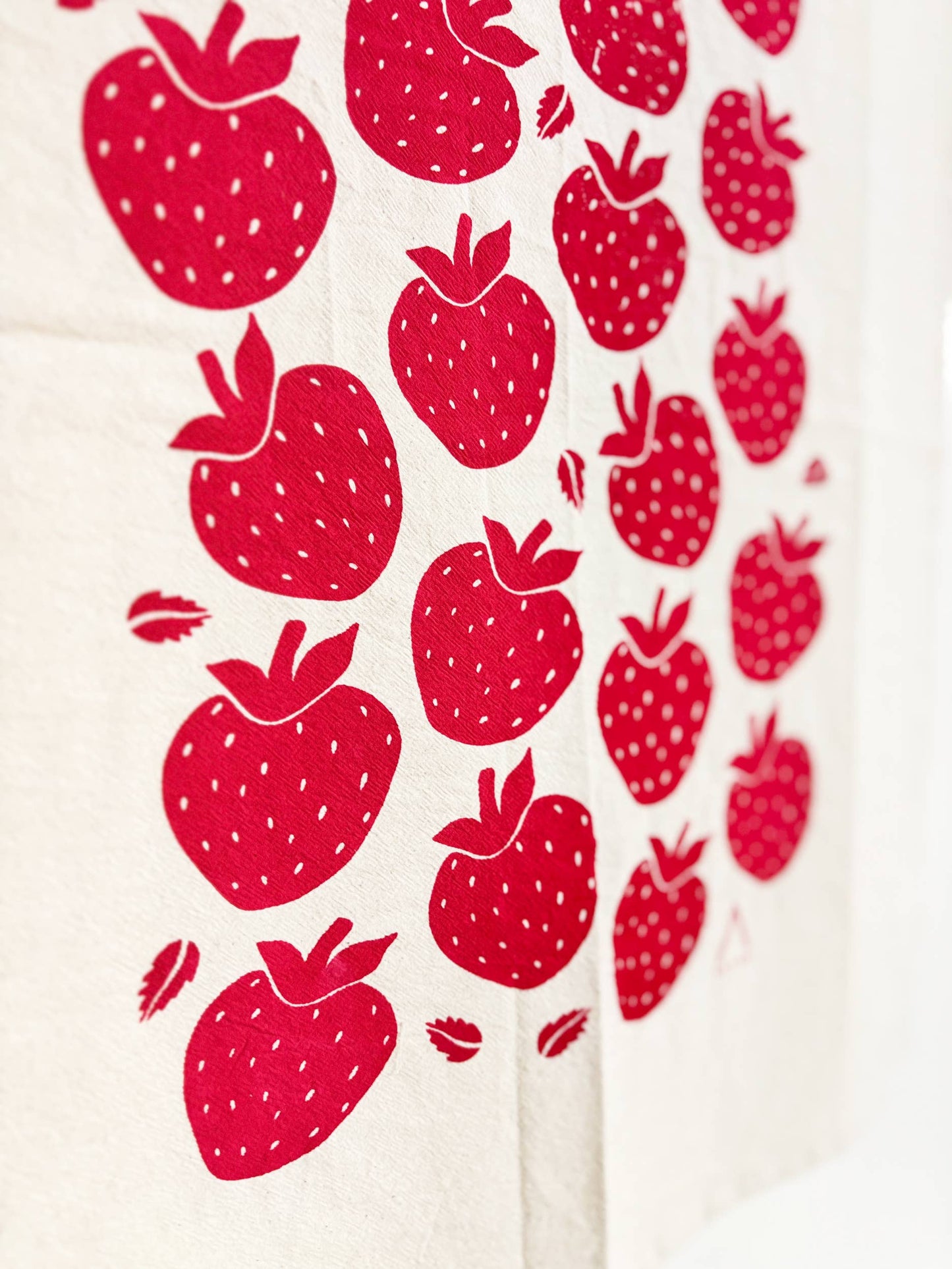 Strawberries Organic Tea Towel