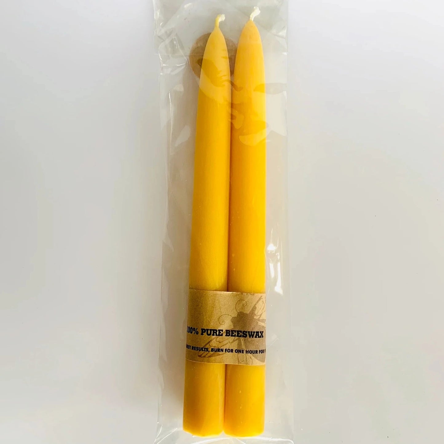Pure Beeswax Taper Candles 10"