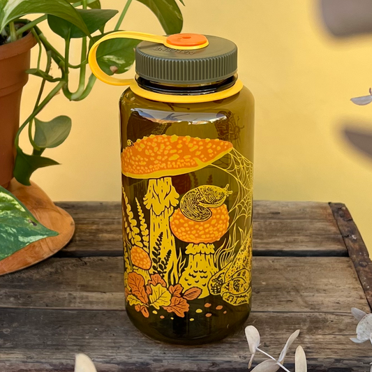 Toad & Mushrooms, 32oz Wide Mouth Nalgene Water Bottle COMING SOON