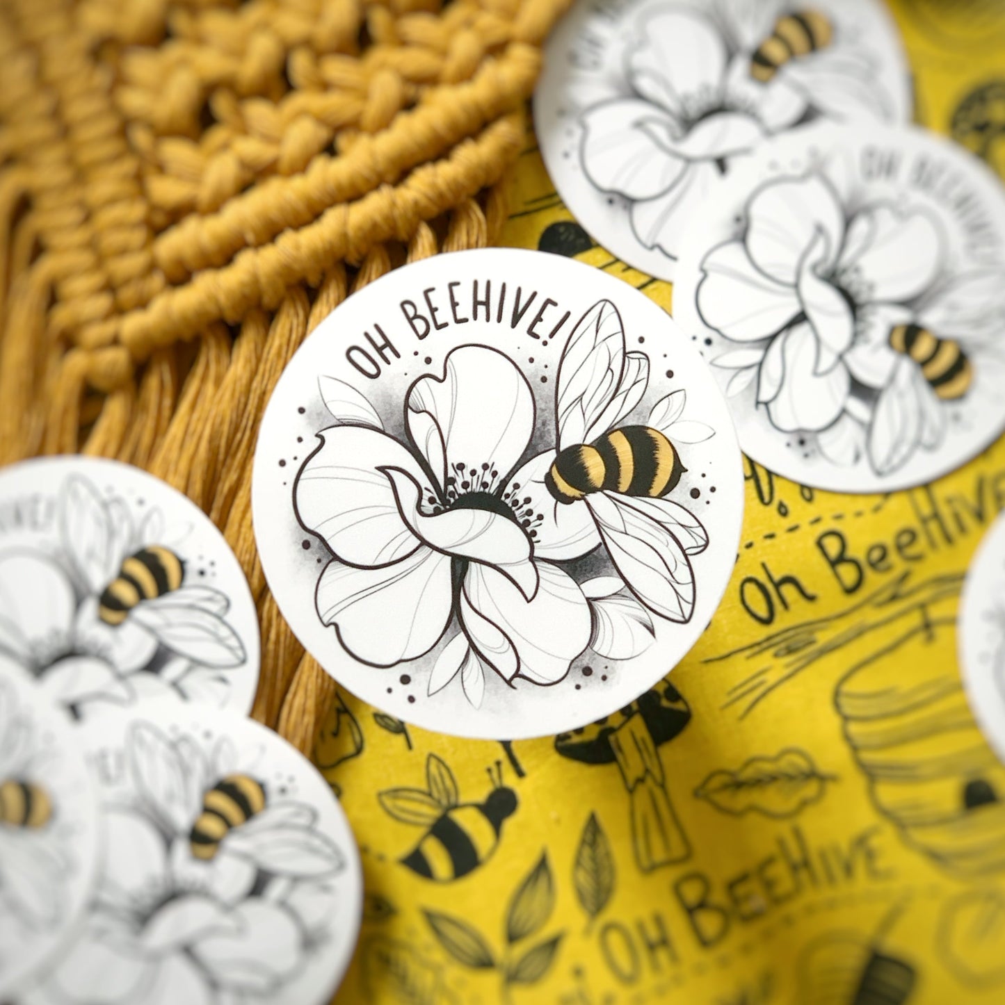 Floral Bee Sticker